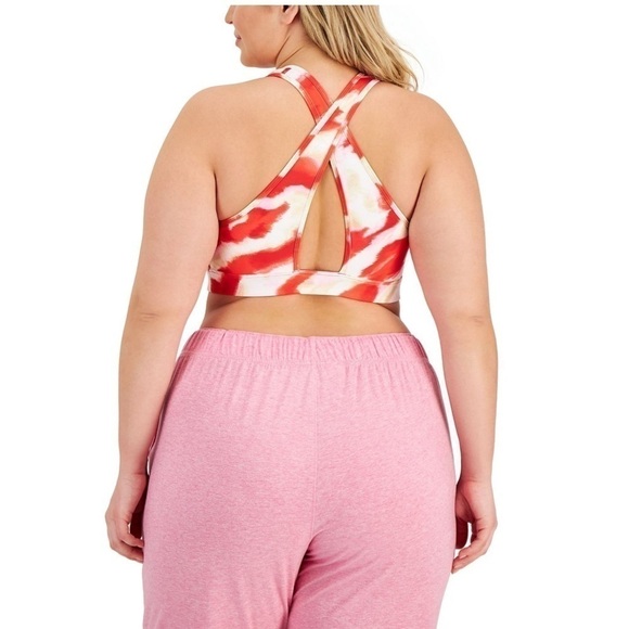 ID Ideology Women Plus Size Printed Medium-
Impact Sports athletic Bra Red - Picture 4 of 9